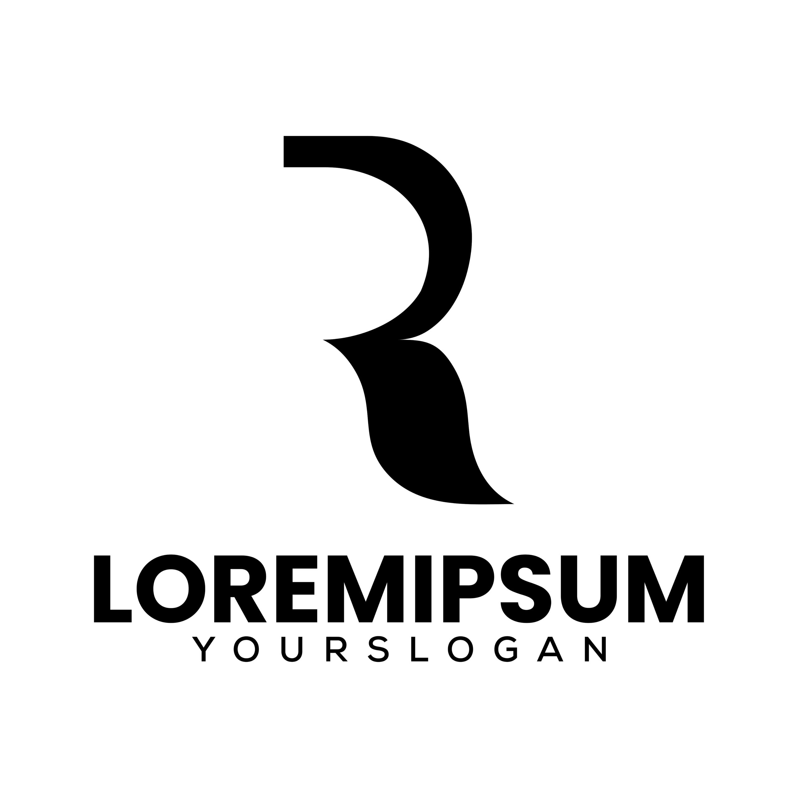 Letter R initials creative logo design
